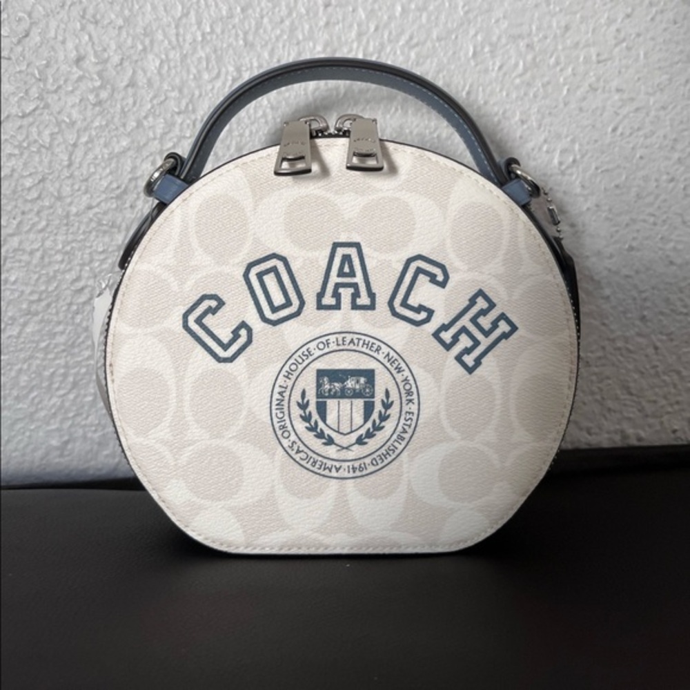 NWT COACH CB870 CANTEEN CROSSBODY IN SIGNATURE‎ CANVAS WITH VARSITY MOTIF - Picture 13 of 13